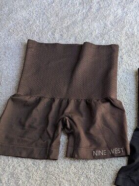 Nine West Brown High-Rise Shaping Bike Shorts